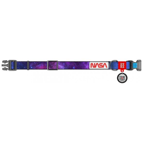 Collar Obroża nylonowa z kodem QR dla psa Waudog "NASA21", rozmiar s, szer. 15 mm