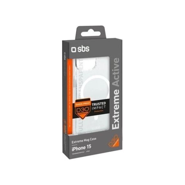 SBS Mobile Etui SBS D3O MagSafe do iPhone 15 - przezroczyste