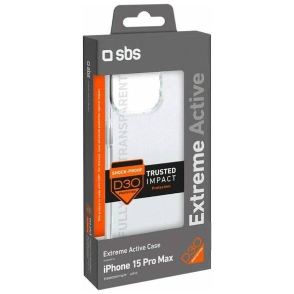 SBS Mobile Etui SBS D3O do iPhone 15 Pro Max - przezroczyste