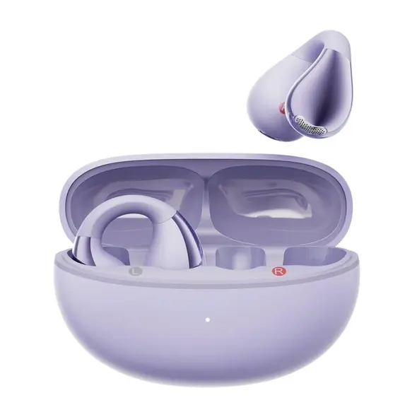 QCY Crossky Clip T33 wireless headphones (purple)