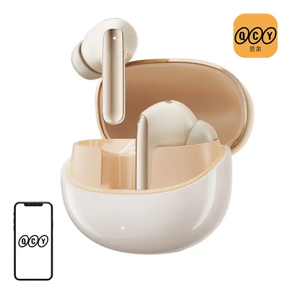 QCY MeloBuds Pro HT08 ANC TWS Bluetooth 5.3 HFP/A2DP/AVRCP LDAC IPX5 Wireless In-ear Headphones (Gold)