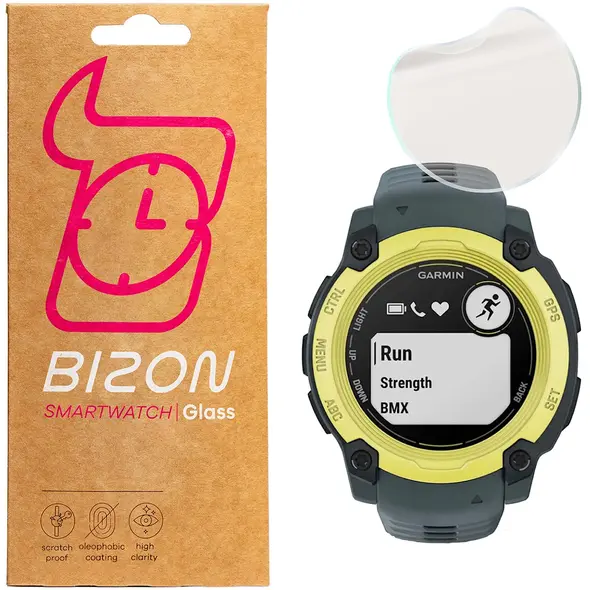 Bizon Glass Watch Film Sun Garmin Instinct E 40 mm [2 PACK]