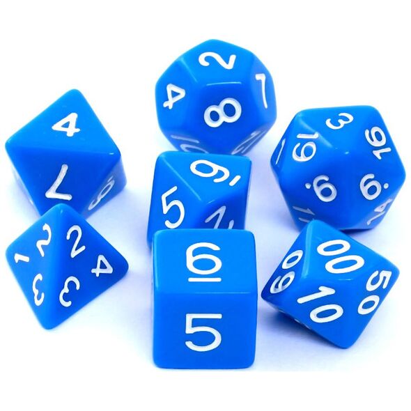 Rebel Komplet kości RPG matowe niebieskie (106188)