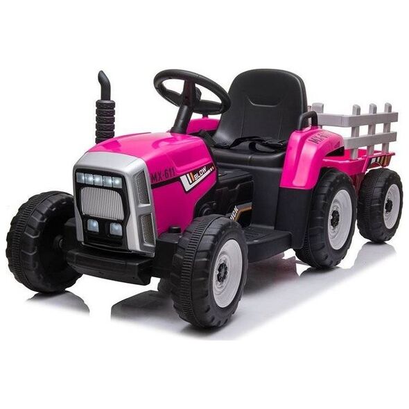Lean Cars Traktor na Akumulator z Przyczepą XMX611 Różowy