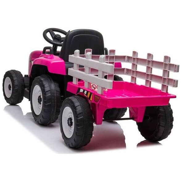 Lean Cars Traktor na Akumulator z Przyczepą XMX611 Różowy