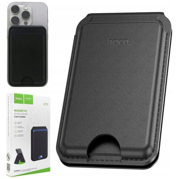 Hoco HOCO portfel magnetyczny na karty kompatybilny z MagSafe GT3 czarny