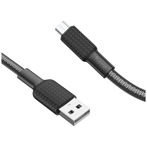 Kabel USB Partner Tele.com USB-A - microUSB Czarny