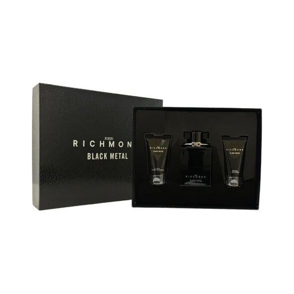 John Richmond Set John Richmond: Black Metal, Natural, Cleansing, Shower Gel, 50 ml + Black Metal, Body Lotion, 50 ml + Black Metal, Eau De Parfum, For Men, 100 ml For Men