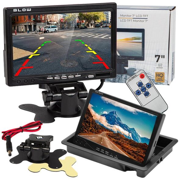 Blow MONITOR 7" do kamery cofania LCD TFT Blow z 2 wejściami AV