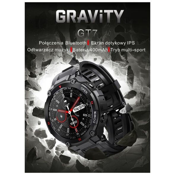Smartwatch Gravity GT7-5 Czerwony  (GT7-5)