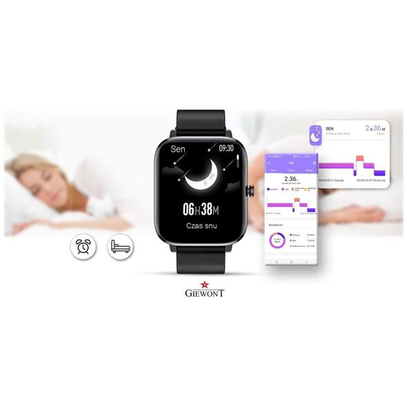 Smartwatch Giewont Smartwatch Giewont Dynamic SmartCall GW230-2 - Carbon/Carbon