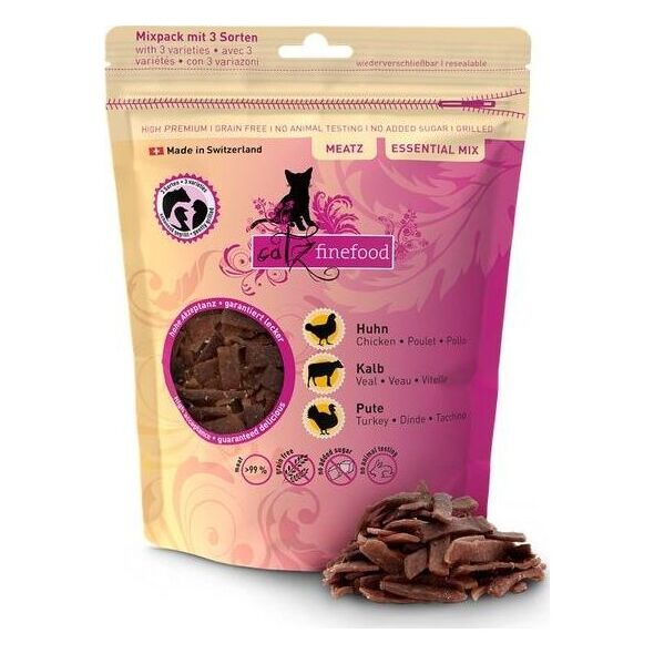 Catz Finefood Catz Finefood Meatz Przysmak Dla Kota Kurczak Indyk Cielęcina 45g