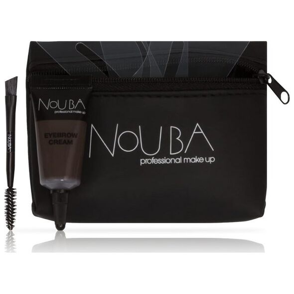 20 Set Nouba: Nouba, Eyebrow Brush + Nouba, Eyebrow Gel, 7 ml + Textile Makeup Bag, Black For Women