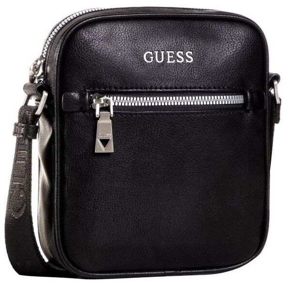 Guess, Scala, Mini, Textile Crossbody Bag, Black, For Men For Men