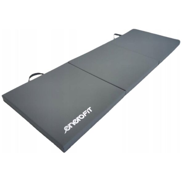 MATERAC GIMNASTYCZNY SKŁADANY 180x60x5CM SZARY ENERO FIT