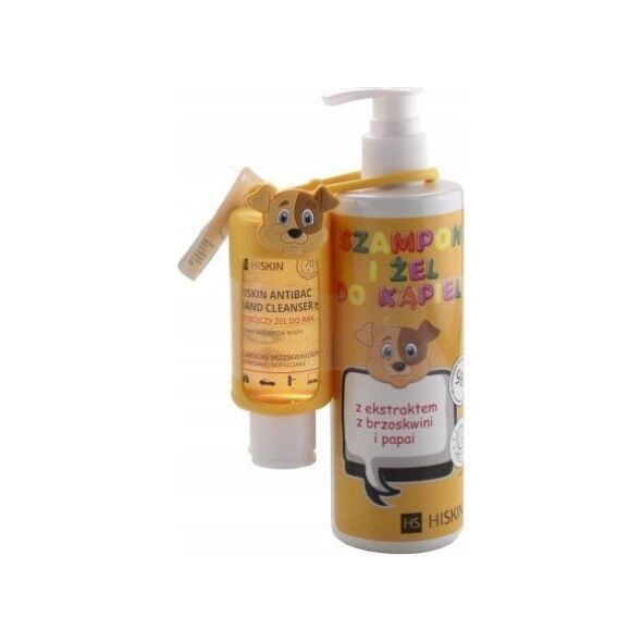 HISKIN_Kids szampon i żel do kąpieli Brzoskwinia i Papaja 280ml
