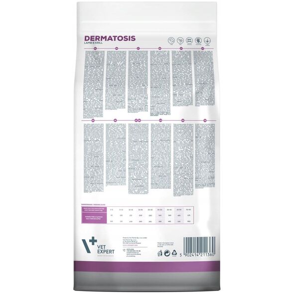 VetExpert Veterinary Diet Dermatosis dog Lamb&Krill 12kg