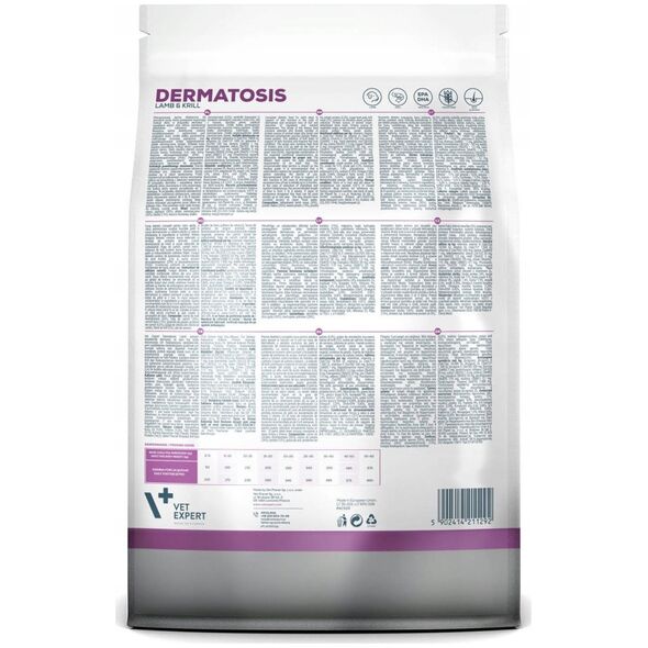VetExpert Veterinary Diet Dermatosis dog Lamb&Krill 2kg