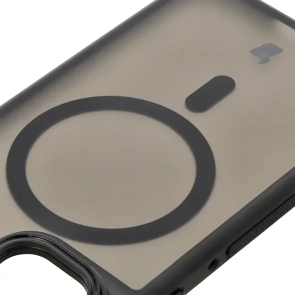 Bizon Case Eclipse Stand & Magnetic Motorola Edge 50 Fusion smoky with a black frame