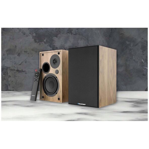 GŁOŚNIKI PÓŁKOWE BS-40OK BRĄZOWE (BLUETOOTH, 2x60W, 2xRCA, BASS-REFLEX, PILOT)