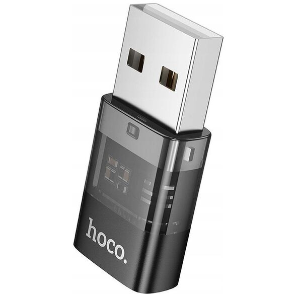 HOCO adapter USB A (męski) do Typ C (żeński) UA36C transparentny czarny
