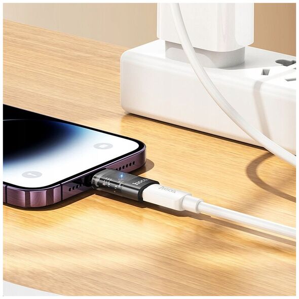 HOCO adapter OTG Lightning (męski) do Typ C (żeński) UA36A transparentny czarny