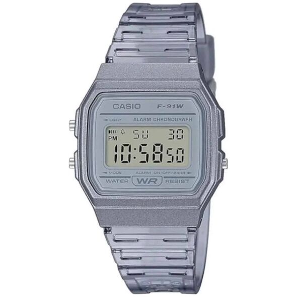 Zegarek Casio Zegarek marki Casio model F-91W_M kolor Szary. Akcesoria Dla obu płci. Sezon: Cały rok NoSize