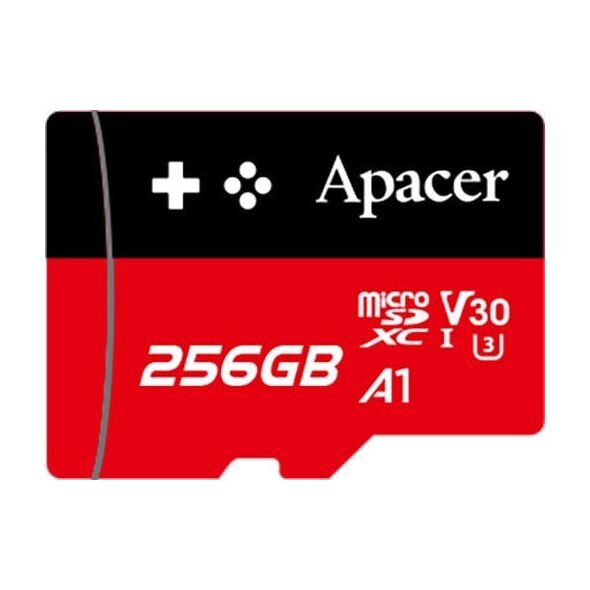 Apacer Gaming card V30 A1, 256GB, micro SDXC, AP256GMCSX10U7-RAGC, UHS-I U3 (Class 10), z adapterm