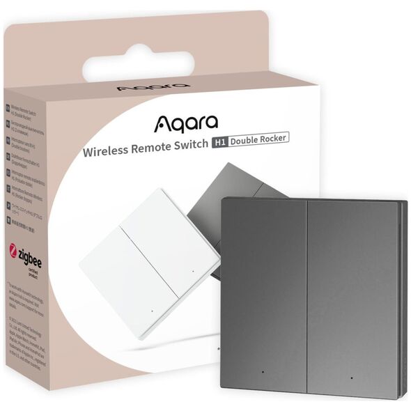 AQARA WRS-R02-G WIRELESS REMOTE SWITCH H1 (DOUBLE ROCKER) GREY