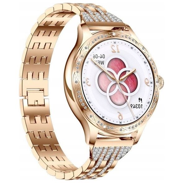 Smartwatch Damski Veltori VT350-1 Bransoleta Różowe Złoto