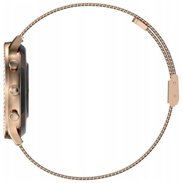 Smartwatch Damski Veltori VT310-1 Złota Bransoleta + Różowy Pasek Silikonowy