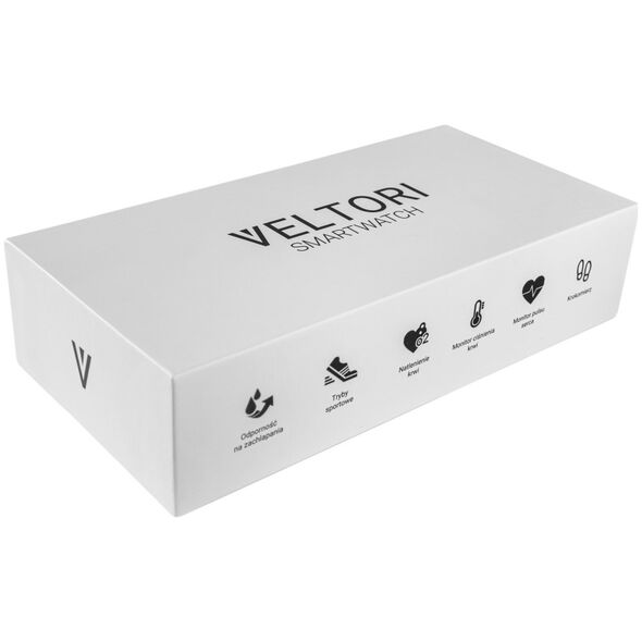 Smartwatch Damski Veltori VT340-1 Złota Bransoleta + Różowy Pasek Silikonowy