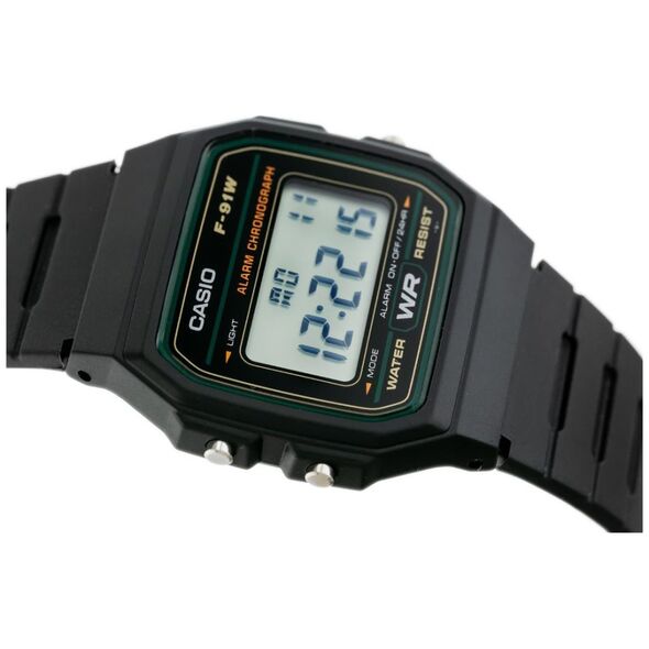 Zegarek Casio Zegarek Męski CASIO F-91W-3DG uniwersalny
