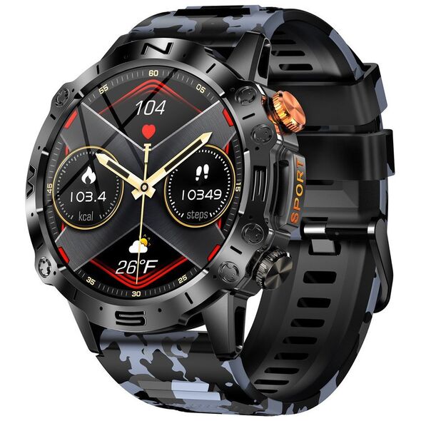 Smartwatch Gravity SMARTWATCH MĘSKI GRAVITY GT20-5 - AMOLED, DODATKOWY PASEK (sg024e) NoSize