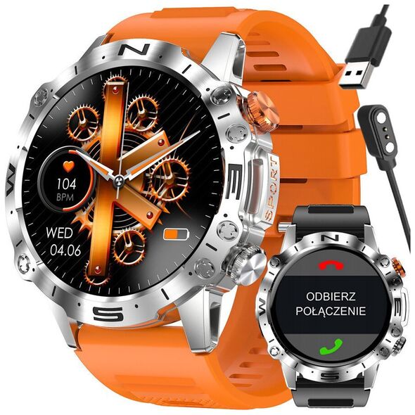 Smartwatch Gravity SMARTWATCH MĘSKI GRAVITY GT20-4 - AMOLED, DODATKOWY PASEK (sg024d) NoSize