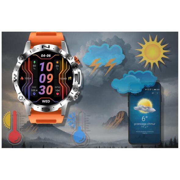 Smartwatch Gravity SMARTWATCH MĘSKI GRAVITY GT20-4 - AMOLED, DODATKOWY PASEK (sg024d) NoSize