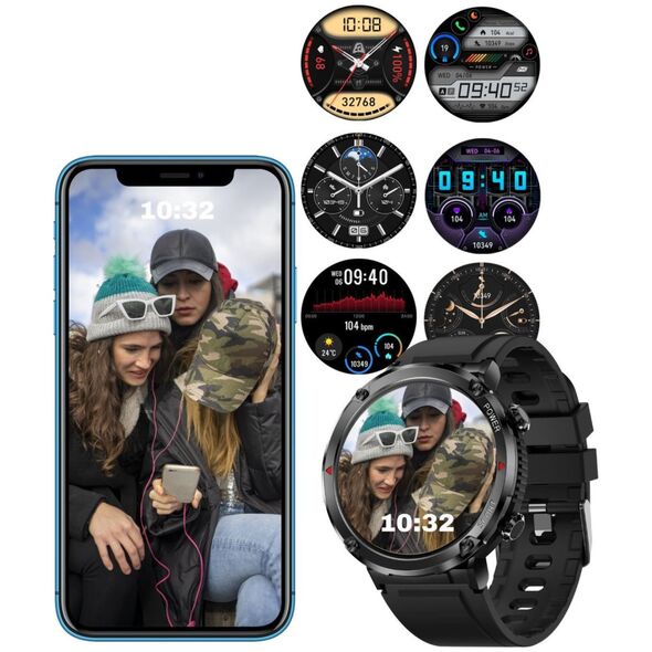 Smartwatch Gravity Zegarek męski SMARTWATCH GRAVITY GT21-5 BK/BU/BK