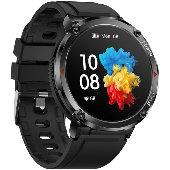 Smartwatch Gravity Zegarek męski SMARTWATCH GRAVITY GT21-1 BK/BK STEEL/BK