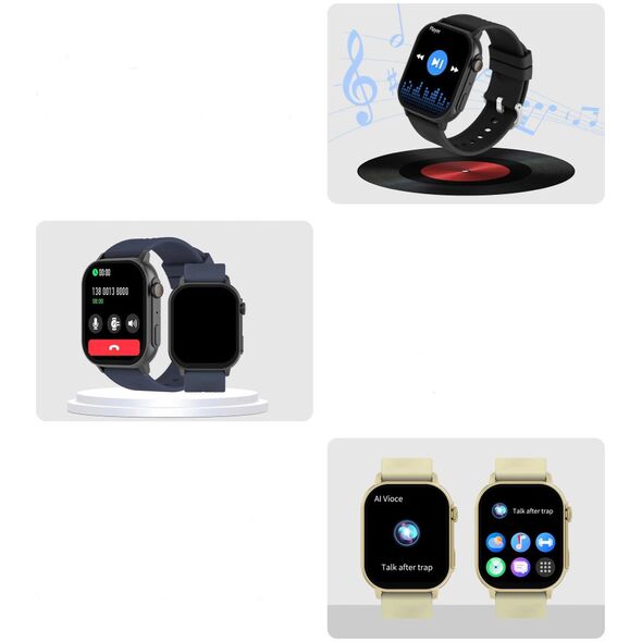 Smartwatch Gravity Zegarek SMARTWATCH GRAVITY GT15-3 BK/BK/RD