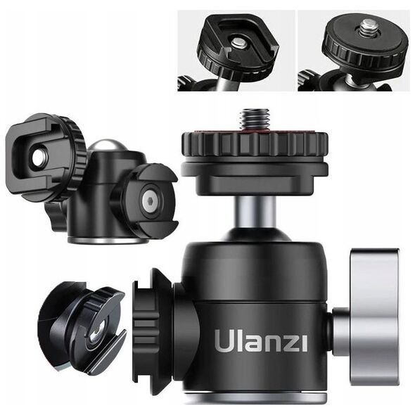 Głowica Kulowa 3D Gwint 1/4'' 2x Stopka ISO do Aparatu Kamery / ULANZI / U-60