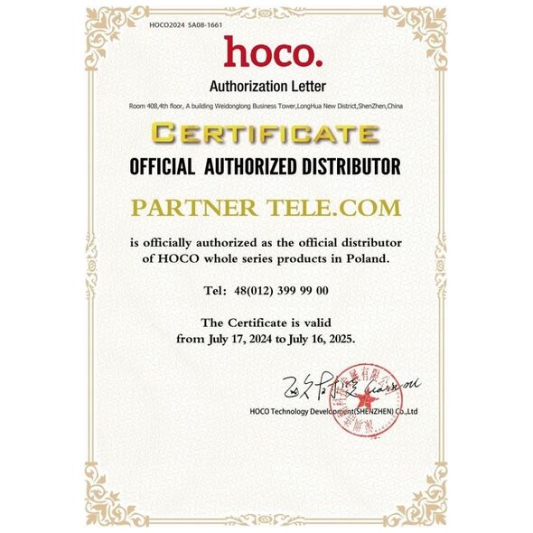 HOCO adapter Typ C (męski) do Lightning (żeński) UA36D transparentny czarny