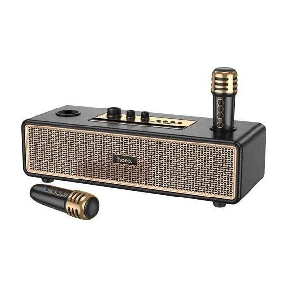 HOCO głośnik bluetooth + 2 x bezprzewodowe mikrofony BS63 czarny