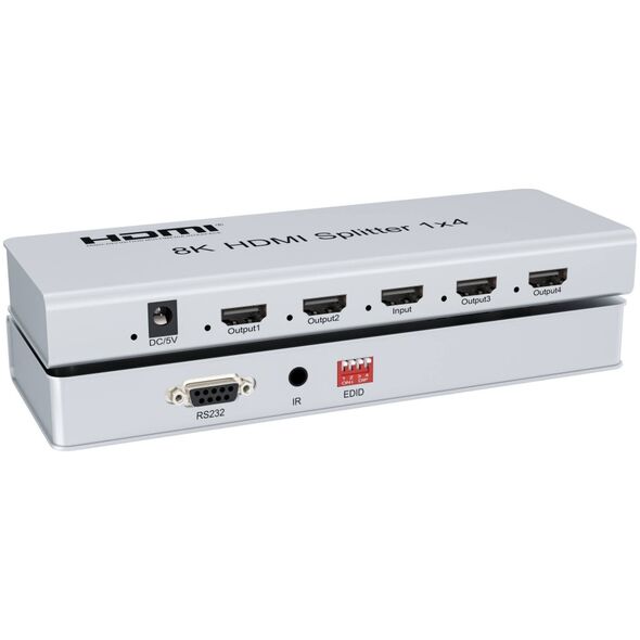 PremiumCord HDMI 2.1 splitter 1-4 porty, 8K@60Hz, 4K@120Hz, 1080p, HDR