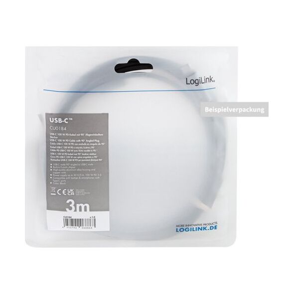 LogiLink CU0183 kabel USB USB 2.0 2 m USB C Czarny, Srebrny
