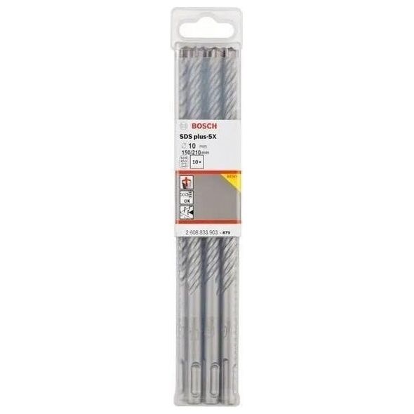 BOSCH SDS PLUS DRILL 10 x 210mm / 10 pcs. PLUS-5X ...