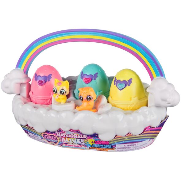 Hatchimals Alive Neon Rainbow Basket