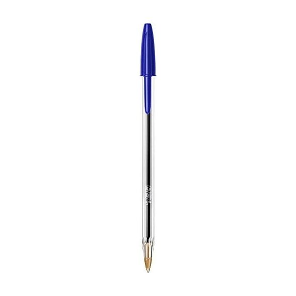 BIC Cristal Medium, Clip, Stick ballpoint pen, Blue, 100 pc(s), Medium