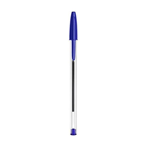 BIC Cristal Medium, Clip, Stick ballpoint pen, Blue, 100 pc(s), Medium