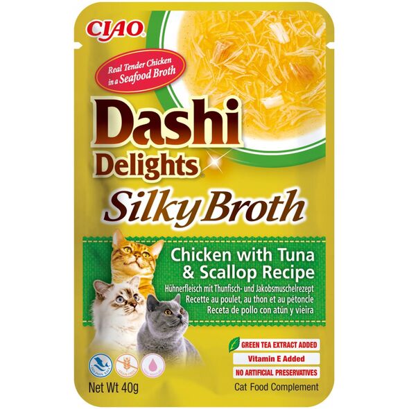 INABA CAT DASHI DELIGHTS SILKY CHICK.TUN&SCAL 40g