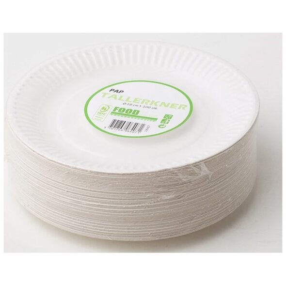 Tallerken frokost pap 18 cm 100stk/pak - (100 stk.)